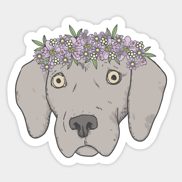 good girl - Weimaraner dog Sticker by pupperoni
